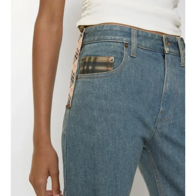 Jeans dritti a vita media
