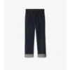 Jeans dritti con risvolto