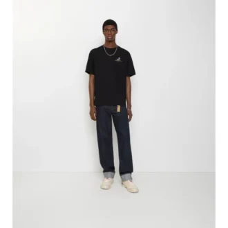 Jeans dritti con risvolto