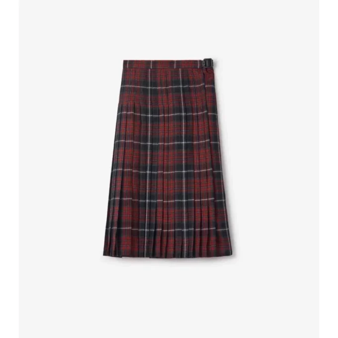 Kilt midi in misto lana a quadri