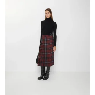 Kilt midi in misto lana a quadri
