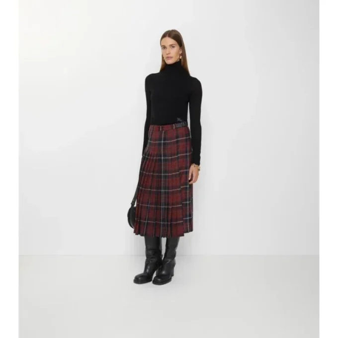 Kilt midi in misto lana a quadri