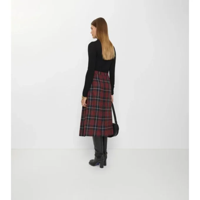 Kilt midi in misto lana a quadri