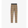Leggings in jersey elasticizzato con motivo a quadri