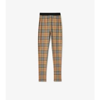 Leggings in jersey elasticizzato con motivo a quadri