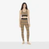 Leggings in jersey elasticizzato con motivo a quadri