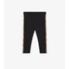 Leggings in nylon con bordi a quadri