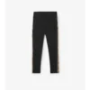 Leggings in nylon con bordi a quadri