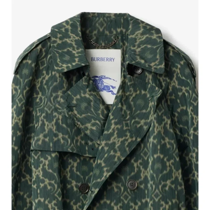 Long Baroque Viscose Blend Trench Coat