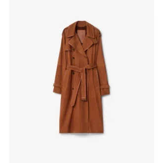 Long Castleford Trench Coat in nabuk
