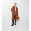 Long Castleford Trench Coat in nabuk