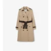 Long Foxfield Trench Coat in misto seta e cotone