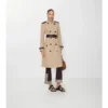 Long Foxfield Trench Coat in misto seta e cotone