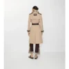 Long Foxfield Trench Coat in misto seta e cotone