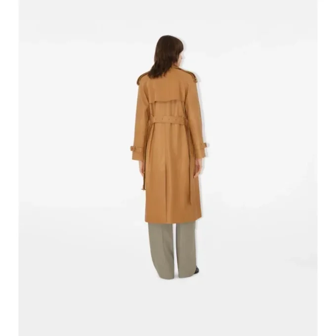 Long Leather Castleford Trench Coat