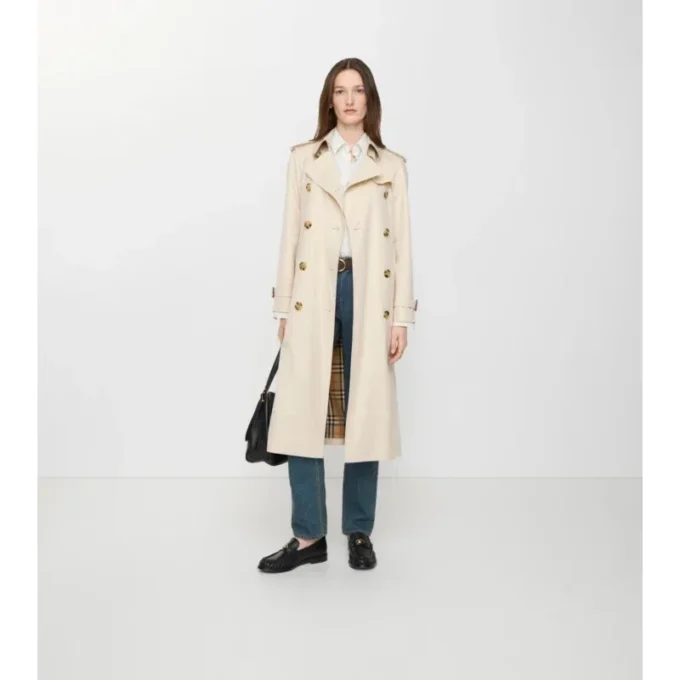 Long Waterloo Tropical Gabardine Trench Coat
