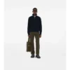 Maglione con mezza zip in misto cashmere
