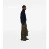Maglione con mezza zip in misto cashmere
