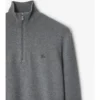 Maglione con mezza zip in misto cashmere