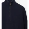 Maglione con mezza zip in misto cashmere