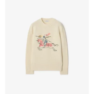 Maglione EKD in lana e cashmere con ricamo a punto croce