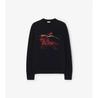 Maglione EKD in lana e cashmere con ricamo a punto croce