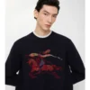 Maglione EKD in lana e cashmere con ricamo a punto croce