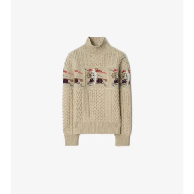 Maglione in lana a maglia Aran EKD