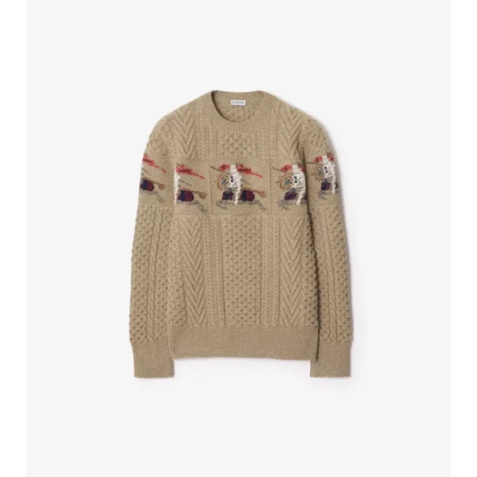 Maglione in lana a maglia Aran EKD