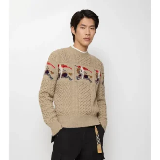 Maglione in lana a maglia Aran EKD