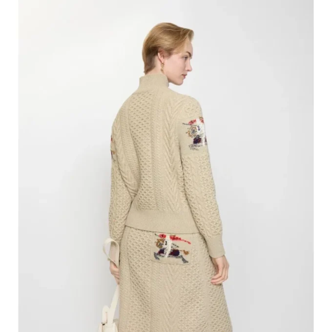 Maglione in lana a maglia Aran EKD