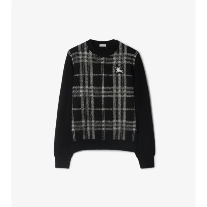 Maglione in lana a quadri