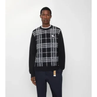 Maglione in lana a quadri