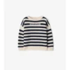 Maglione in lana a righe con logo