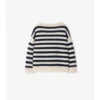 Maglione in lana a righe con logo