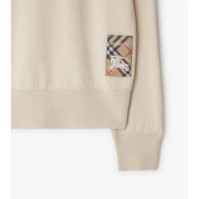 Maglione in lana Check Label