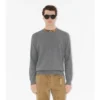 Maglione in lana con bordi a quadri
