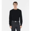 Maglione in lana con bordi a quadri
