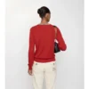 Maglione in lana con bordi a quadri