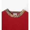 Maglione in lana con bordi a quadri
