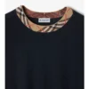 Maglione in lana con bordi a quadri