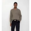 Maglione in lana con collo a scialle
