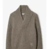 Maglione in lana con collo a scialle