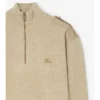 Maglione in lana e cashmere con mezza zip
