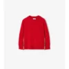 Maglione in lana e cashmere con toppa a quadri