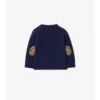 Maglione in lana e cashmere con toppa a quadri