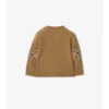 Maglione in lana e cashmere con toppa a quadri