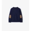 Maglione in lana e cashmere con toppa a quadri