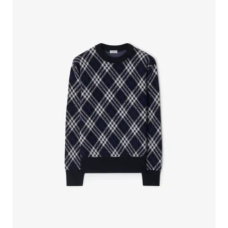 Maglione in misto lana con motivo a quadri