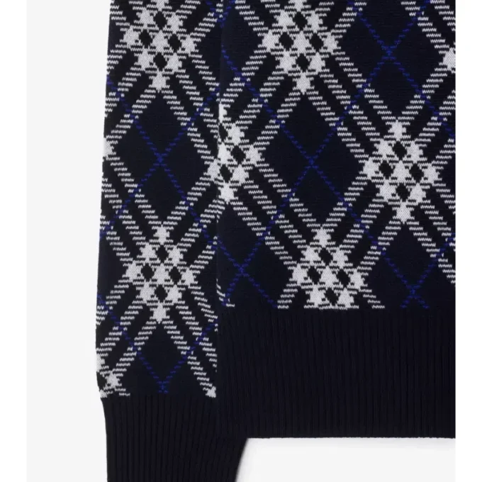 Maglione in misto lana con motivo a quadri